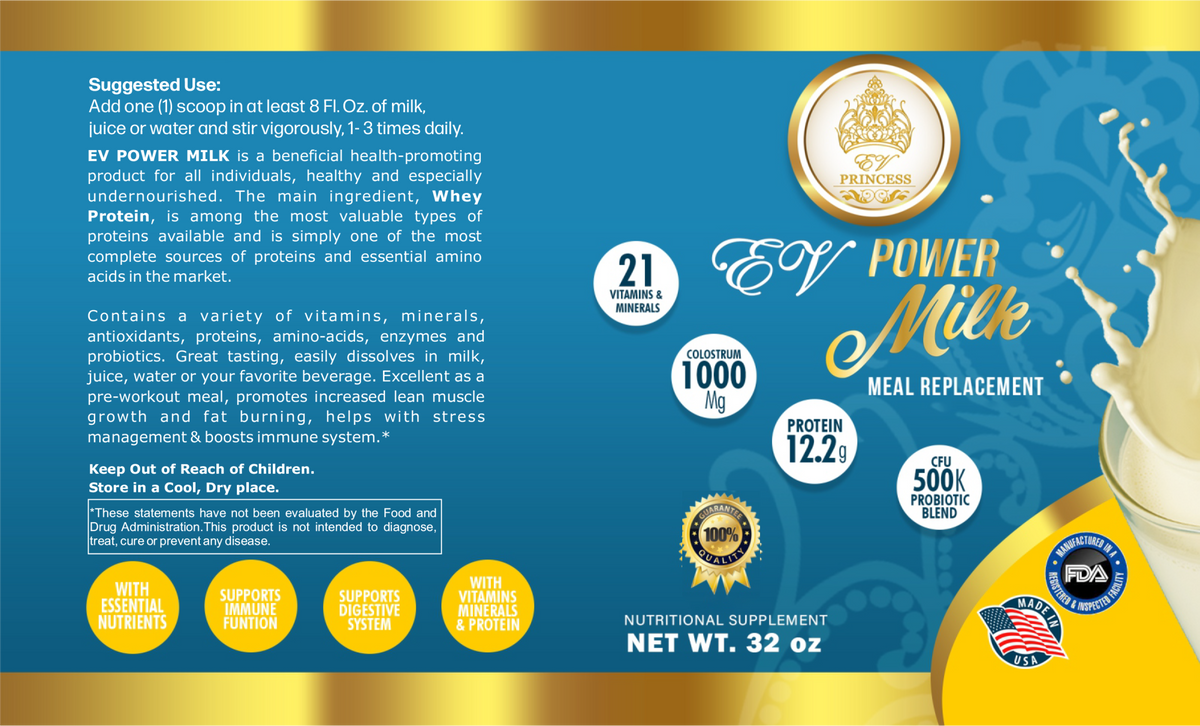 EV Power Milk — Daily Vitality Shake for Strength, Energy & Healthy Aging