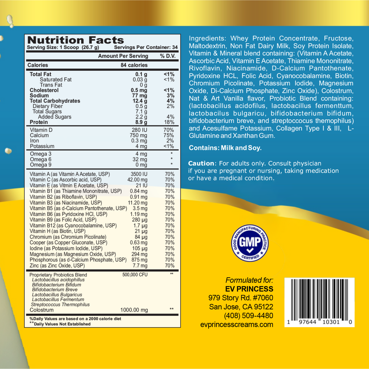 EV Power Milk — Daily Vitality Shake for Strength, Energy & Healthy Aging